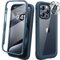Diaclara for iPhone 15 Pro Case, Full Body Rugged Case with Built-in Touch Sensitive Anti-Scratch Screen Protector + Glass Camera Lens Protector for iPhone 15 Pro 6.1 (Deep Blue)