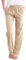Zeagoo Leinenhose Damen Sommer Musselin Baumwolle Hose Stoffhose Einfarbige High Waist Freizeithose Leichte Strandhose Sommerhose mit Taschen Khaki XL