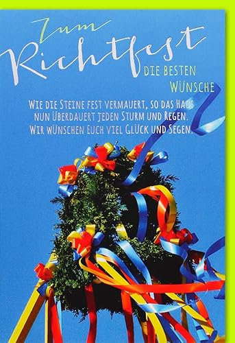 Verlag Dominique Karten zum Richtfest Die besten Wünsche - mit Umschlag