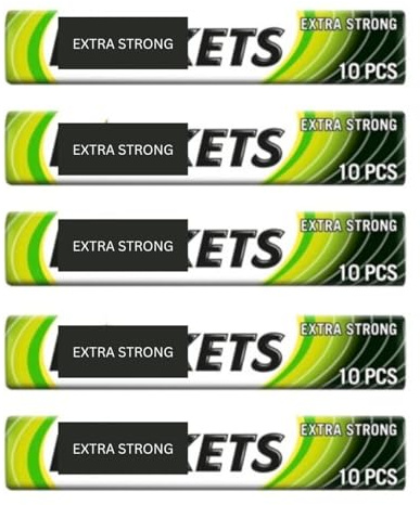 Extra Strong Menthol & Eucalyptus Lozenges 41g (Pack of 5) Sore Throat Blocked Nose Relief Cough Sweets – Soothing Medicated Cold Drops