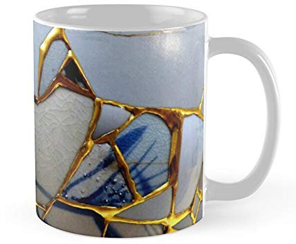 TYCLTY Kintsugi Coffee Mug 11oz & 11oz Ceramic Tea Cups, waYanl-4077, BZ305