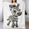 Euxclxcl Portable Blanket Gift for Women, Flannel Blanket, Fluffy, Animal Art Zebra Blanket with Sleeves, 50x60inch(127x152cm), Sofa Blanket, TV Blanket with Sleeves
