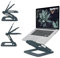 Leitz Height Adjustable Multi-Angle Laptop Stand, 80% Recycled Plastic, Six Pre-Set Height & Angle Combinations, Compact Footprint, 100% Recyclable, Ergo Range, Dark Grey, 64240089