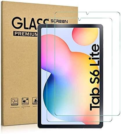 World biz 2-Pack Screen Protector for Galaxy Tab S6 Lite 10.4 2024 2022 2020 SM-P610/P615, 9H Hardness Tempered Glass Screen Film Guard HD Clear Samsung Tab S6 Lite 10.4