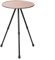 XANHOY Table de camping pliante en alliage d'aluminium Table télescopique à hauteur réglable Table ronde à trois pieds