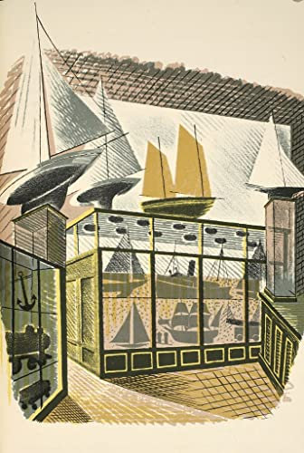 ENYLUFUT Pinturas Famosas Impresiones de Lienzo Vintage Pinturas Maquetas de barcos y trenes Ilustración de Eric Ravilious para Decoraciones del Hogar 60x90cm