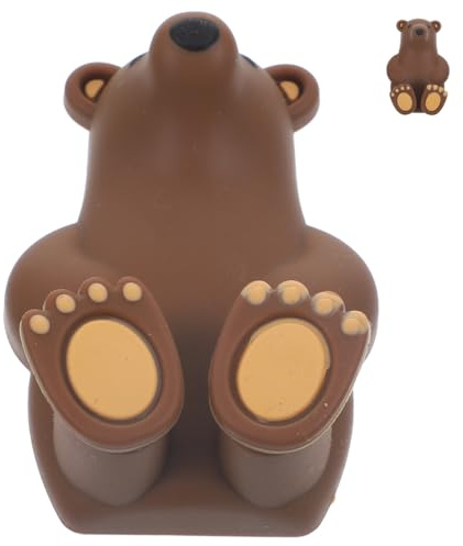 MAGICLULU Porte-Brosse À Dents Mural Ventouse Ours Cartoon Rangement De Brosse À Dents Support sans Perçage pour Salle De Bain Cuisine WC Hôtels Compatible avec La Plupart des Brosses À Dents