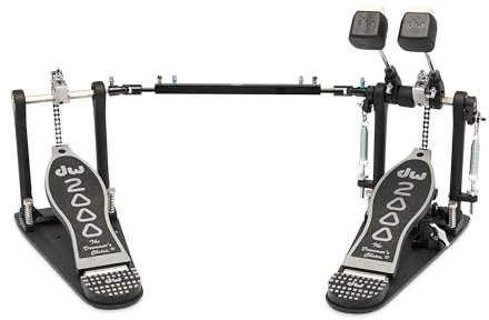 DW 20002A | 2000 Serie Doppel-Bassdrumpedal | Perfekt für Drummer jeder Spielstärke | Robuster Vollmetallrahmen mit Einzelketten-Accelerator-Antrieb | 2-Wege Beater | Rutschfeste Bodenplatte