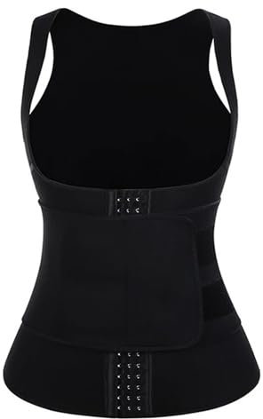Meichoon Tuta da sauna da donna, in neoprene, con cintura regolabile, per allenamento e perdita di peso, Nero , M