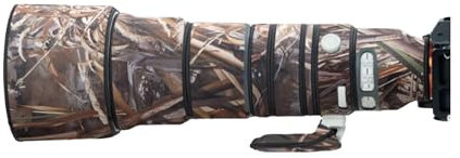 Housse de protection d'objectif pour Sony FE 400-800 mm F/6.3-8 G OSS Camouflage Camouflage (couleur #herbe fanée camouflage – imperméable) housse de pluie