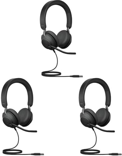 Jabra Evolve2 40 SE - Kabelgebundenes Stereo-Headset mit Geräuschunterdrückung und 3-Mikrofon-Technologie - USB-A-Kabel - für MS Teams Zertifiziert, auch mit Anderen Plattformen kompatibel - Schwarz