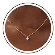 TINGN Kette Gold Farbe Damen 14K Vergoldet Halskette Damen Zarte CZ Anhänger Cubic Zirkonia Choker Ketten Wasserfest Charm Statement Kette Modeschmuck Geschenke