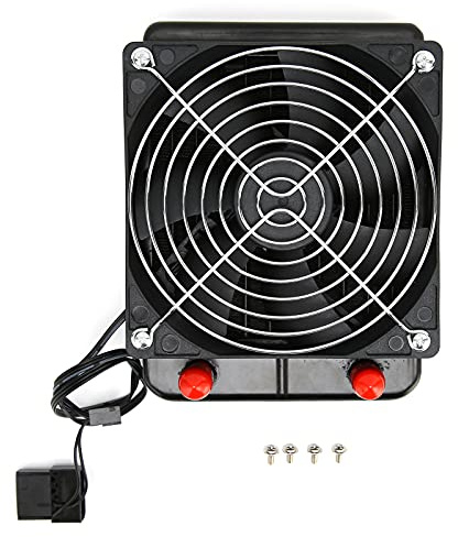 CPU Cooler Radiators Fan High Performance Water Cooled Radiater with Aluminum Alloy Heat Sink for Computer CPU Cooling and Industrial Control Cabinet ABS Metal 120mm 10 Tubes