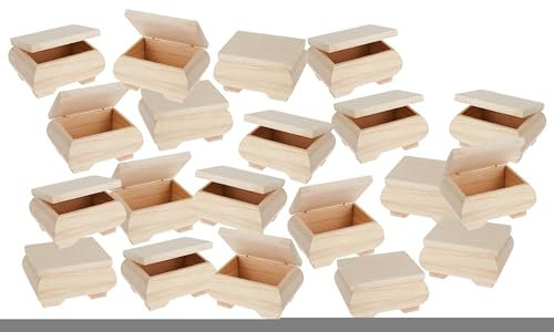 VBS XXL Holzkästchen Bauchig 11x6x8cm mit Deckel Holz natur Miniatur Basteln DIY Deko