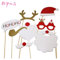 Toyvian Fotorequisiten Lustige Weihnachten Fotoaccessoires Weihnachtsmütze Nikolaus Bart Fotobooth Zubehör Dekoration 8 Stück