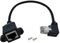 Qaoquda CAT6 Network Extension Cable,90 Degree RJ45 A Male to A Female Screw Panel Mount Extension Cable,Support Ethernet Cat 5e/Cat 6-10 inch (Right)