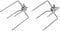 Stainless Steel Grill Rotisserie Meat Forks, Rotisserie Spit Rod Forks BBQ Fork Multifunctional Barbecue Tool, 2pcs