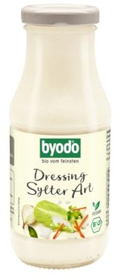 Byodo Aderezo orgánico Sylter Art 245 ml, vegano, sin gluten y sin huevo, con zumo de agave dulzura, ideal para ensaladas frescas, paquete de 1 unidad (DE-KO-013), calidad orgánica