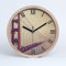Tulup Holzuhr ⌀ 25cm Wanduhr Uhr Holz Dekoration Modern Runde Stille Uhren Schwarze Uhrzeiger - Brücke San Francisco