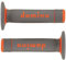 Griffe aus Gummi Domino für Motorradlenker Motocross, Offroad, Pitbike, Enduro, Trial, MX, Freeride (Orange Grau)