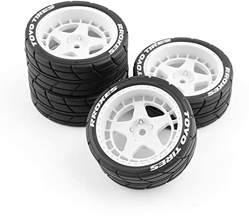 LICHIFIT 4 Stück/1 Satz Drift-Radnabenreifen RC-Reifen für HPI für KYOSHO für Tamiya 1:10WRC TT02 XV01 RC-Car-Modifikations-Upgrade-Teile