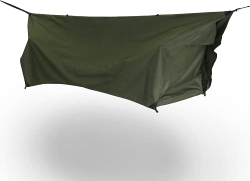 Haven Safari Tent – Canopy Green – Tienda de campaña completa para acampar – Lona de poliéster 300D – Incluye almohadilla aislante de primera calidad y mosca de lluvia – 80 x 30 pulgadas (toldo verde)