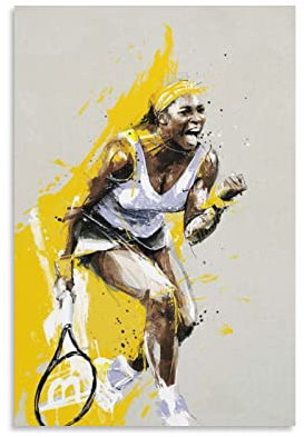 Tennisspieler-Poster, Serena Williams, Poster, Kunstdruck, Leinwand, Poster, Dekoration, moderne Heimkunstwerke, 40 x 60 cm