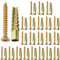 HINZIC Set di 22 tasselli da parete in acciaio con viti (#51-4/7), kit di riparazione per fori per cerniera allentata, tasselli in acciaio resistenti per pareti cave, legno, pareti di cemento (7 x 33