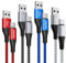 Cable USB tipo C de 1 m, 4 unidades, cable USB C de carga rápida de nailon trenzado 3 A, cable tipo C para iPhone 15, Samsung Galaxy S20 S21 S22 S23 S24 S10 S9 A33 A53 A54 A51 A71, Redmi, Google Pixel