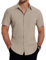 COOFANDY Mens Short Sleeve Shirts Plain Dress Shirts for Men Adult Button Down Work Shirt No Iron Shirt Smart Casual Khaki XL