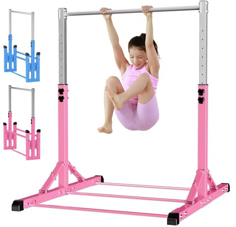 RokePro Gymnastik Turnreck,Faltbarer Turnreck Reckstange,Turnreck höhenverstellbar, Turnstange Indoor & Outdoor, Trainingsgeräte, Übungsstange für den Innenbereich, Heimtraining