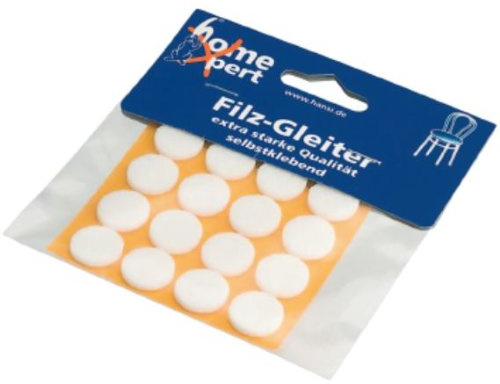 Filzgleiter 17mm Filz weiß selbstkl.