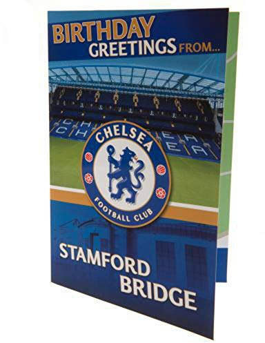 CHELSEA FC BIRTHDAY CARD POP UP STAMFORD BRIDGE STADIUM CARD