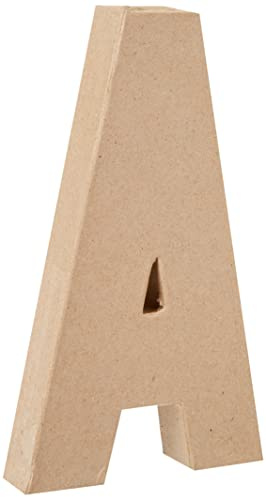 Creativ 100263 Pappmaché Buchstabe A, 20,5 cm, Beige