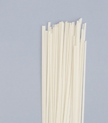 Karen Marie Klip: Quilling Papierstreifen Natur Weiß, 5x450mm, 120 g/m2. 80 Streifen