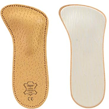 Kaps Orthotic 3/4 Leather Shoe Insoles Inserts For Women, Reduce Discomfort Prevent Forefoot Pain With Metatarsal Arch Support