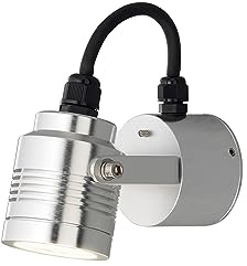 Konstsmide Monza Wandleuchte Spot HighPowerLED B: 6 cm T: 13 cm H: 8 cm, 3 x 2 W, IP44 mass. Aluminium, silbergrau 7903-310