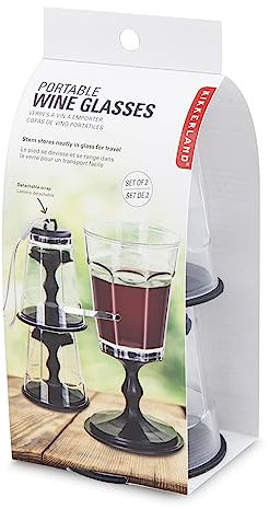 Kikkerland Verres à vin empilables, Lot de 2