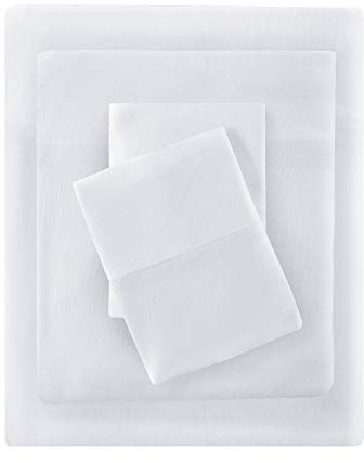 Intelligent Design Cotton Blend Jersey Knit Sheet Set Queen Size, White