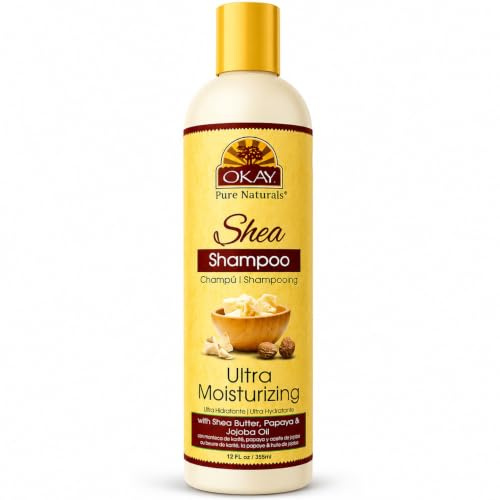 Okay Shea Shampoo, 355 ml, extrem feuchtigkeitsspendend, mit Shea Butter, Papaya & Jojoba Oil