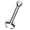 Piersando Piercing Stecker Innengewinde Edelstahl mit Kristall Micro Lippen Lippe Labret Lippenpiercing Monroe Ohrpiercing Silber 1,0mm x 6mm