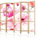 murando - Paravent Innen Raumteiler Holz Blumen 225x172 cm 5-teilig Japanische Trennwand Raumtrenner Room Divider Mobiler Sichtschutz Spanische Wand Raum Abtrennung Japan p-B-0010-z-c