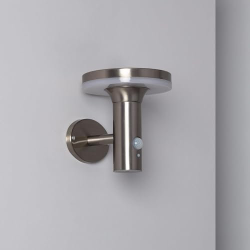 LEDKIA LIGHTING LED-Wandleuchte Aussen Solar Helios Inox mit Bewegungsmelder PIR 4000K Neutralweiß für Wohnzimmer, Küche, Schlafzimmer