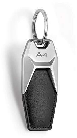 Audi collection 3181900604 Audi A4 Lederschlüsselanhänger, 7,5cm, Schwarz/Silber