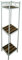 PrimoLiving Blumenregal/Pflanzenständer aus Metall/Holz 112cm hoch (P-253) grau eckig