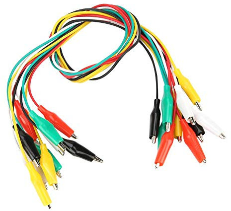 Ensemble de Cordons de Test de Pince isolés 10 pièces 50 cm, Pinces de Test de Fil pour l'électronique, composant, Connexion de Test Automobile