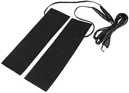 Wincal USB Heater Pad Warm Insoles for Men and Women, 1 Pair 5V Electric Foot Warmers with Carbon Fiber Elements, 35-50°C Foldable and Washable for Outdoor Camping Heating