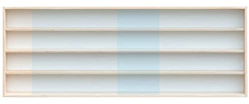 Alsino Holzvitrine Vitrine Setzkasten Regal Kiste Mit Scheiben zur Aufbewahrung für Edelsteine Modellautos Länge 40 cm - 150 cm, (V-07.150)