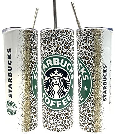 Blakes Star Bucks - Vaso térmico térmico térmico con estampado de leopardo de 20 onzas
