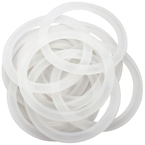 Shinekoo Silikon-Glasdichtungen, Gummidichtungsring, Dichtungsringe für normale Einmachgläser mit breiter Öffnung, auslaufsichere Dichtungen (4 Stück, 86 mm)